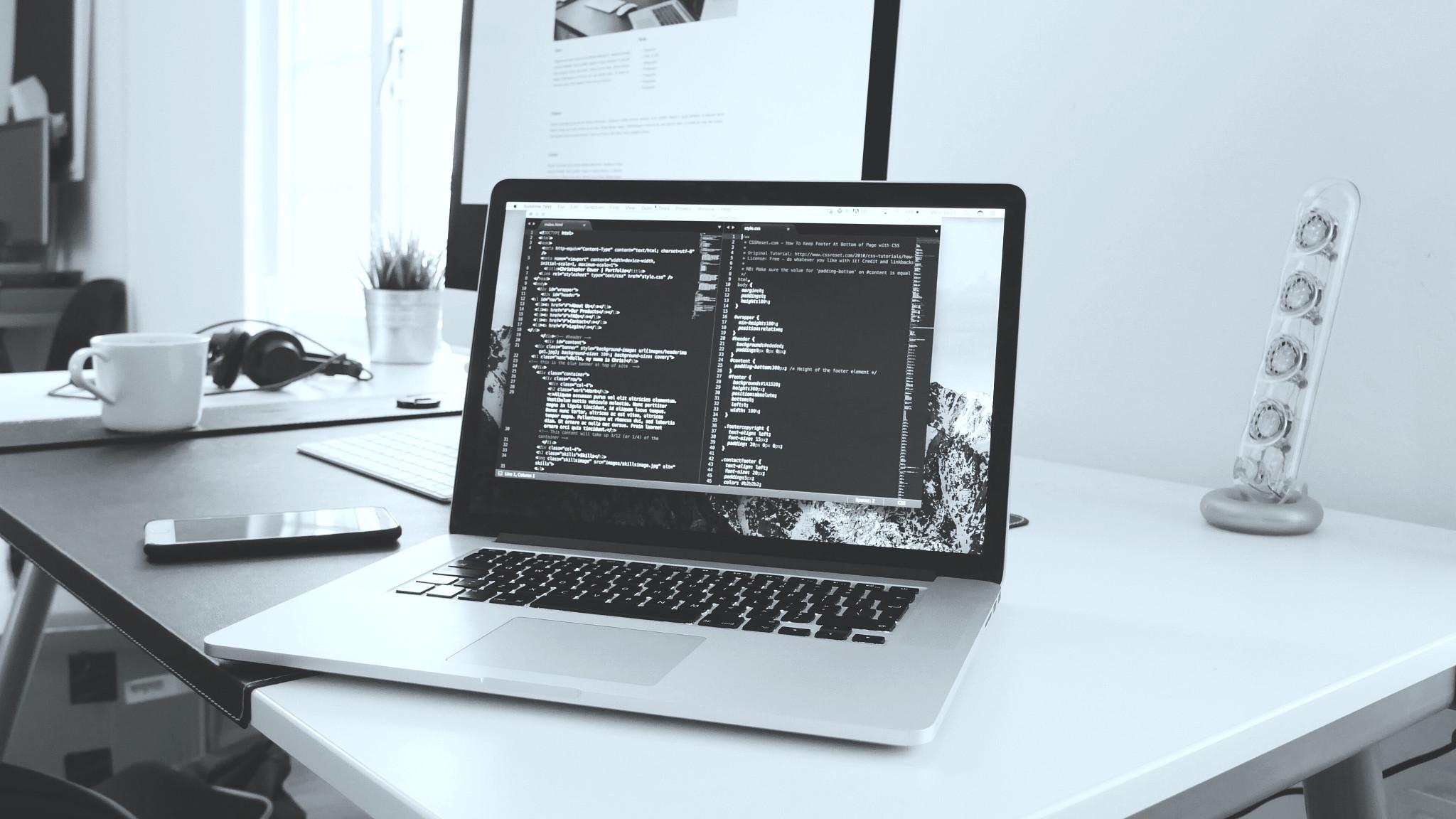 The developer's workspace table image